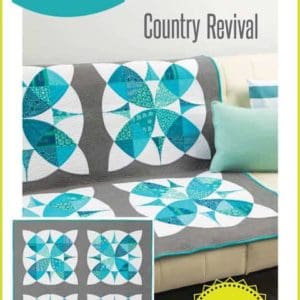 Country Revival quilt pattern, QCR, quick curve ruler, sew kind of wonderful, curved piecing
