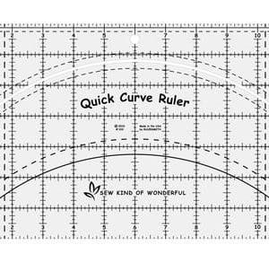 acrylic ruler, QCR, quick curve ruler, sew kind of wonderful, curved piecing