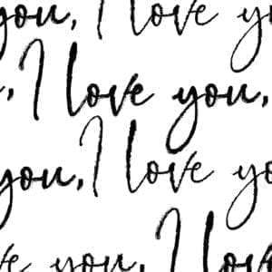 I Love You by Cat Connolly for Devonstone Collection, wide back, 108"